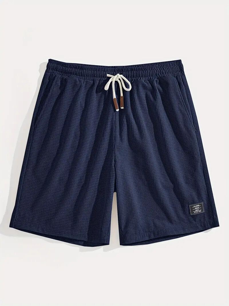 FABRIPPLE Men's Navy Blue Casual Shorts for Summer - Image 3